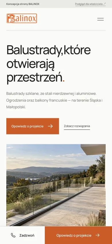 Mobilna wersja koncepcji BALINOX